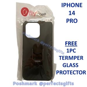 iPhone 14 Pro Case with Ring Stand Black Color NEW
